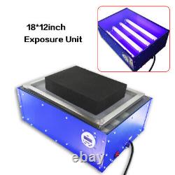 18x12Screen Printing Pad Printing UV Exposure Unit Plate Drying Curing Machine