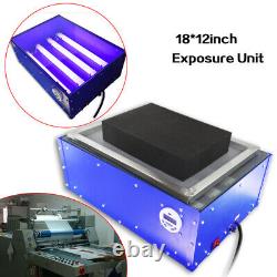 18x12Screen Printing Pad Printing UV Exposure Unit Plate Drying Curing Machine