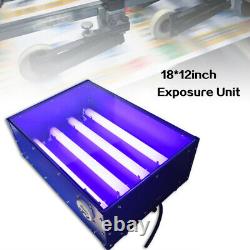 18x12 Screen Printing Machine UV Exposure Unit Silk Screen Led Tube Plate Maker