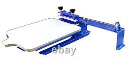 1 Color 1Station Screen Printing Machine Parallel Translation Wide Screen Holder
