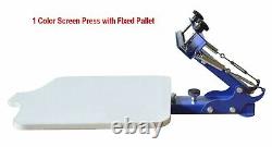 1 Color 1 Station Screen Press Silk Screen Printing Machine with Fixed Pallet