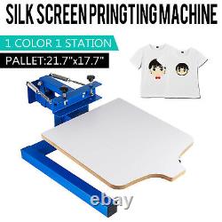 1 Color 1 Station Silk Screen Printing Machine Press Equipment T-Shirt Pressing