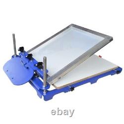 1 Color 1 Station Silk Screen Printing Press Machine Micro-adjust 20x24'' Pallet