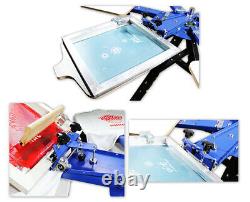 1 Color 6 Station Screen Printing Machine Pallet Rotary Printer Height Adjust