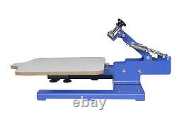 1 Color Silk Screen Printing Machine With Adjustable Pallet Tiltable Press Print