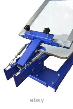 1 Color Silk Screen Printing Machine With Adjustable Pallet Tiltable Press Print