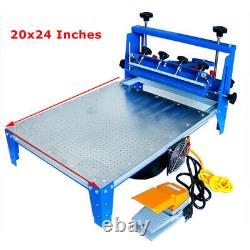 20 x 24 Micro-adjustable Screen Printer with Vacuum Pallet Foot Switch