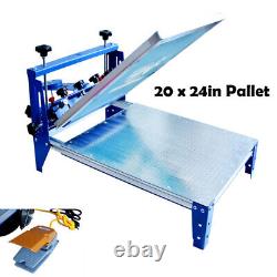 20x24in Pallet Vacuum Silk Screen Printing Machine Micro-adjust Screen Printer