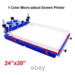 30x24 Large Platen Screen Printing Machine Micro-registration 1 Color Printer