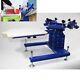 3 Color 1 Station Single Rotating Screen Printing Press Height&width Adjustable