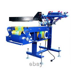 3 color 1 Station Screen Printing Machine Micro-registration Ribbon Press +Dryer