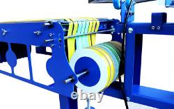 3 color 1 Station Screen Printing Machine Micro-registration Ribbon Press +Dryer