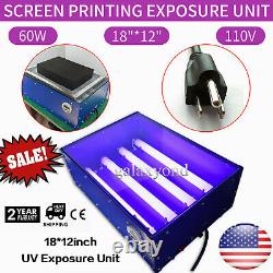 4 15W Screen Printing Exposure Unit UV Light Curing for Screen Printer 18x12in