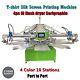 4 Color 10 Station Automatic T-shirt Silk Screen Printing Machine With Flash Dryer