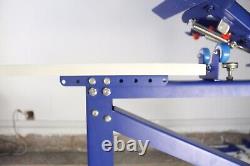 4 Color 1 Station Floor Screen Printing Machine DIY Printing Press Micro-adjust