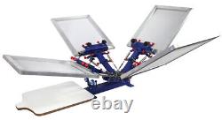 4 Color 1 Station Press Printer Table Type Micro-adjust Screen Printing Machine