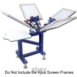 4 Color 1 Station Screen Printer Silk Press Machine Shirt Adjustable Equipment