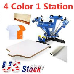 4 Color 1 Station Screen Printing Press Machine Screening Pressing