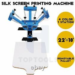 4 Color 1 Station Screen Printing Press Machine Screening Pressing Heavy Duty