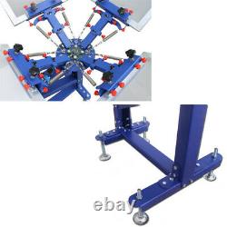 4 Color 1 Station Screen Printing Press Single-Rotary T-shirt Printer with Stand