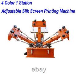 4 Color 1 Station Silk Screen Printing Machine DIY T-Shirt Press Printing