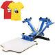 4 Color 1 Station Silk Screen Printing Machine Manual Cutting Carousel Well Made