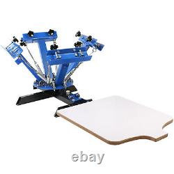 4 Color 1 Station Silk Screen Printing Machine Manual Cutting Carousel WELL MADE