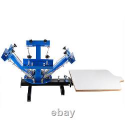 4 Color 1 Station Silk Screen Printing Machine T-Shirt DIY Kit Press Equipment