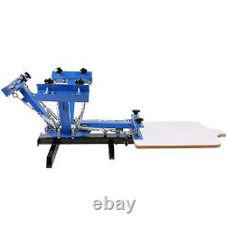 4 Color 1 Station Silk Screen Printing Machine T-Shirt Press Equipment DIY Kits