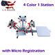 4 Color 1 Station Silk Screen Printing Press Machine Diy With Micro Registration