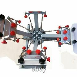 4 Color 1 Station Silk Screen Printing Press Machine DIY with Micro Registration