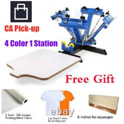 4 Color 1 Station Silk Screen Printing Press Machine Screening Pressing