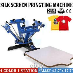 4 Color 1 Station Silk Screen Printing Press Machine Screening T-Shirt Equipment