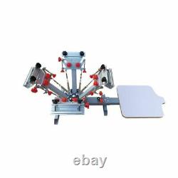 4 Color 1 Station Silk Screen Printing Press Machine with Micro Registration