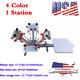 4 Color 1 Station T-shirt Screen Printing Machine Press With Micro Registration