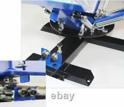 4 Color 2 Station Manual Silk Screen Printing Press Machine DIY Shirt Printer