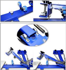 4 Color 2 Station Screen Printing Machine Press with Fixed Board 360° Rotation