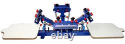 4 Color 2 Station Screen Printing Machine Screen Press Printer T-shirt DIY Tools