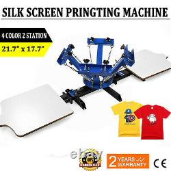 4 Color 2 Station Screen Printing Machine T-Shirt Silk Screen Press Equipment