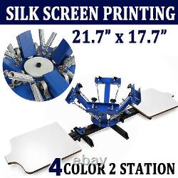4 Color 2 Station Silk Screen Printing Equipment T-Shirt Press Machine DIY