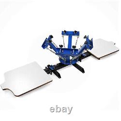 4 Color 2 Station Silk Screen Printing Machine With18 Flash Dryer Press Equipment