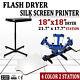 4 Color 2 Stations Silk Screen Printing Machine 18'' Flash Dryer Equipment Diy