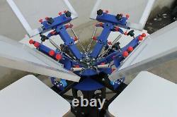4 Color 4Station Screen Printing Machine Micro-registration Rotary Screen Pallet