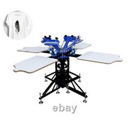 4 Color 4 Station Screen Printing Machine T-shirt Printer Press with Fixed Pallet