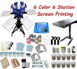 4 Color 4 Station Screen Printing Machine T-shirt Printer Press with Fixed Pallet