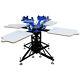 4 Color 4 Station Silk Screen Printing Press Machine Printer With Fixed Pallet