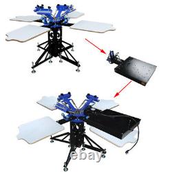 4 Color 4 Station Silk Screen Printing Press Machine Printer with Fixed Pallet