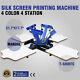 4 Color 4 Station Silk Screening Screenprint Press Screen Printing Machine Diy