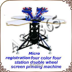 4 Color Printing Machine Screen Printing Press Kit Exposure+Drying Cabinet Print