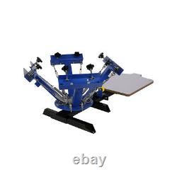 4 Color Screen Printing Press Machine Silk Screening Pressing DIY Free Shipping